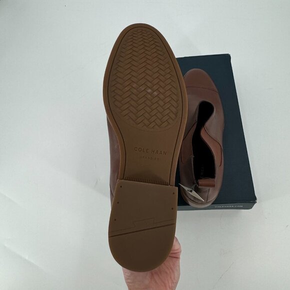 Cole Haan Brown Leather Mara Waterproof Cap Toe Classic 11 Chelsea Ankle Boots - Picture 7 of 7